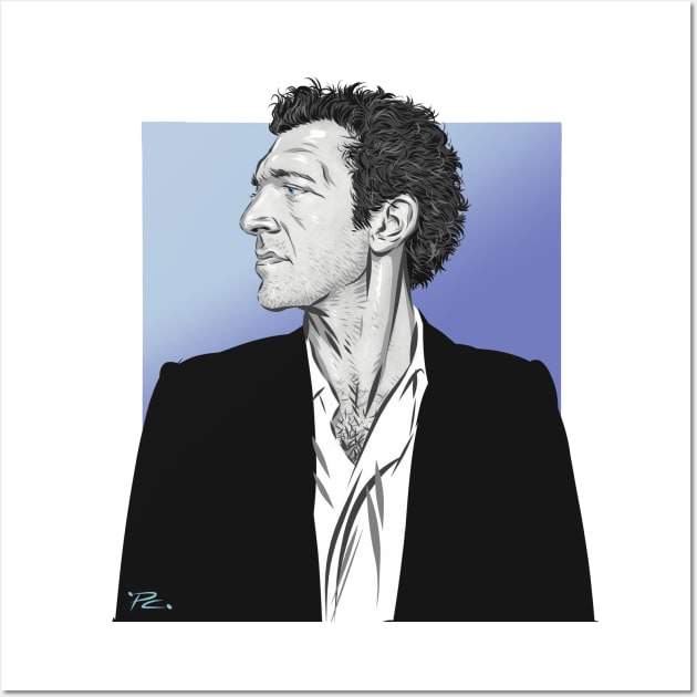 Vincent Cassel - An illustration by Paul Cemmick Wall Art by PLAYDIGITAL2020